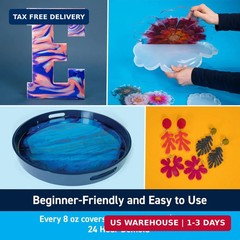 TotalBoat Artist Epoxy Resin – 128 Oz. Gallon Kit with 1:1 Mix Ratio and UV Resi