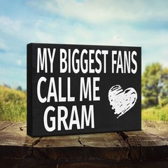JennyGems Gifts for Gram, My Biggest Fans Call Me Gram, Gram Gifts Signs Decor