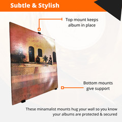Minimalist Vinyl Record Wall Mount | 6/10/30-Pack | Damage-Free Album Hanger