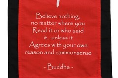 Hanging Scroll «Peace» – Kanji, Inspirational Quote, Words of Buddha, Bright Red