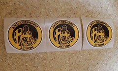 ANTI COMMUNIST ACTION sticker Lot of 3 ANTI COMMUNISM PRO CAPITALISM