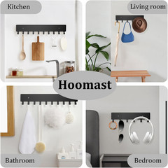 Key Holder Wall Mount with 6 Hooks – Key Rack Organizer for Entryway, Kitchen &