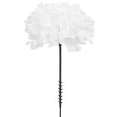 100 White Silk Carnation Picks: 5″ Floral Stems for Events, D?cor