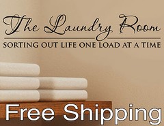 THE LAUNDRY ROOM – wall vinyl sticker inspirational art home decor FREE SHIPPING