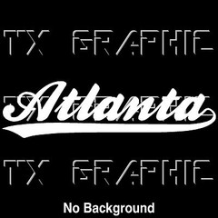 Atlanta Decal Sticker Baseball Script with Tail Braves Georgia State
