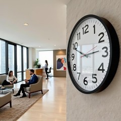 Large Analog Atomic Clock Self Setting Battery Powered Indoor Outdoor Easy Read