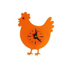 Small Chicken Wall Clock, Farmhouse Decor Clock, 3D Printed Chicken Clock