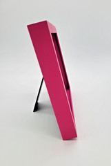 4 x 6 Wooden Photo Frame Double Layer Pink/Black Scallop Design 8 in H 9.5 L