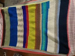 Crocheted Patch Throw. Made With Acrylic And Cotton Yarns. Multicolor