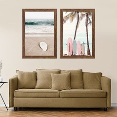 12×18 Frame Set of 2 Wood Style, Display 12 x 18 Poster 12×18 in Rustic Brown