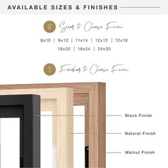 Canvas Float Frames Natural Woodgrain Vertical Horizontal Wall Hanging 12×16 NEW