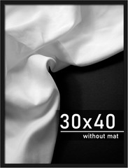 30X40 Poster Frame, Black Engineered Wood Picture Frame for Horizontal or Vertic