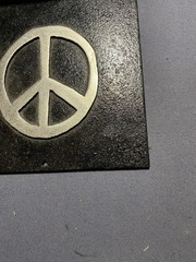 peace sign metal art