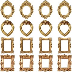 Customizable 12 Mini Antique Frames – Perfect for DIY Weddings & Home Decor