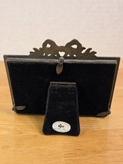 Vintage Double Wallet Size «Russ» Ornate Frame, Pic Opening 2 1/8″x 3″