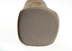 Vintage signed studio pottery vase – earthy organic glaze, 6″