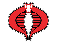 #0720 G.I. Joe Red Cobra Logo Waterproof Vinyl Sticker Decal Die-Cut