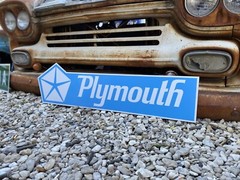 Antique Vintage Old Style Plymouth Sign!