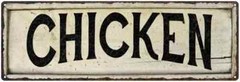 CHICKEN Farmhouse Style Wood Look Sign Gift Metal Decor 106180028113