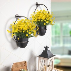 12 Bundles Outdoor Artificial Fake Flowers UV Resistant Various Colors lifelike
