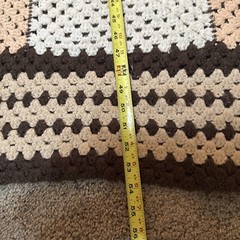 Crocheted Organic Afghan Granny Squares Lap Crib Baby Nursery Blanket 54”x42”