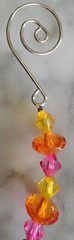 Ganz Crystal Expressions Beaded Acrylic Drop With Flower 6 Inches New