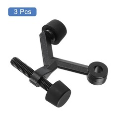 3Pcs Door Stoppers 2-1/6″ x 1-7/9″ Zinc Alloy Hinge Pin Door Stop Black