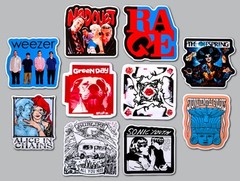 90’s Alternative Vinyl Lot Pack (10 Stickers) SET 9 alice in chains sonic youth