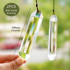 Charming 2-Pack Hexagonal Crystal Suncatchers – Ideal Gifts for Any Occasion