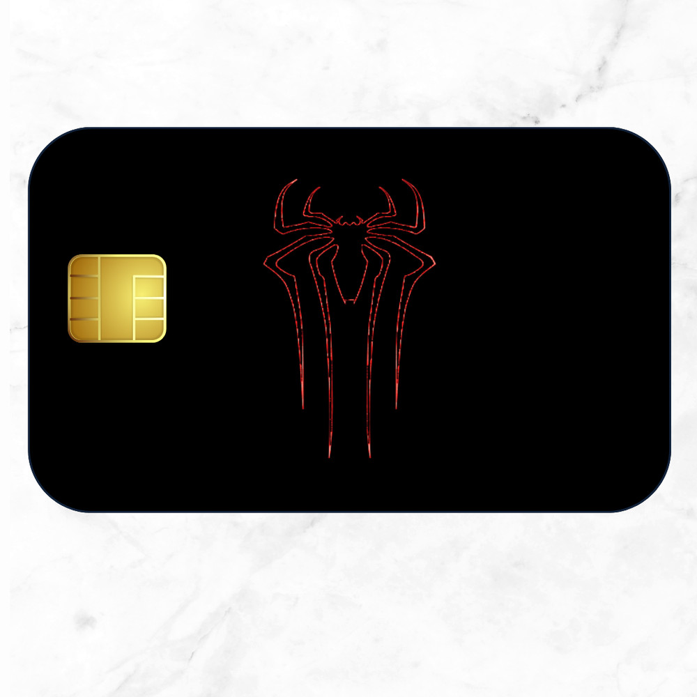 Red Spider Logo Debit Card Credit Card Skin Small Chip Atm Bank Card Waterproof