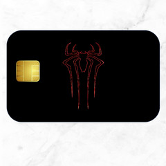Red Spider Logo Debit Card Credit Card Skin Small Chip Atm Bank Card Waterproof