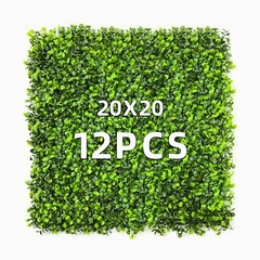 12pcs 20″ X 20″ Grass Wall Artificial Boxwood Panels Boxwood Hedge UV for Fence