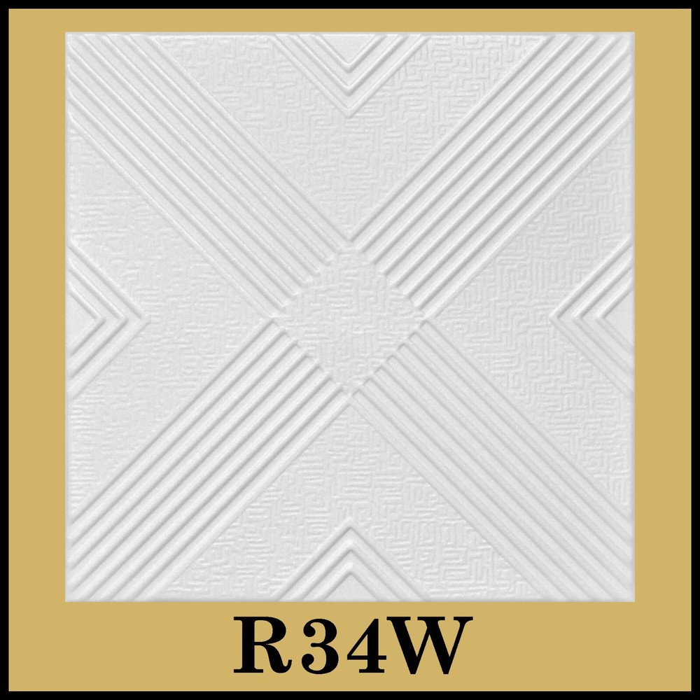 Glue Up Ceiling Tiles Easy Installation R34W White Bundle of 8pcs SUPER SALE!!