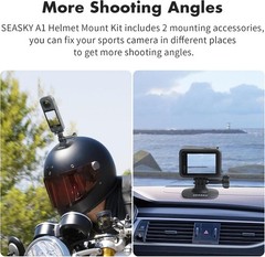 SEASKY [2Pack A1 Flexible Adhesive Mount Kit Helmet Base for Insta360 X4 X3 X2