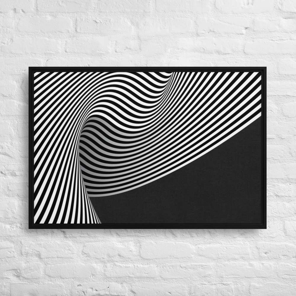 Black abstract background 36×24-Framed Canvas Print