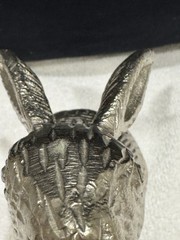 Target Easter Bunny Rabbit Hare Silver Tone Metal Easter Decor Farmhouse Spring