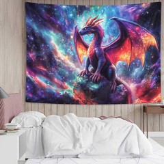 Purple Dragon Tapestry, Gothic Medieval Fantasy Animals Cool Dragon Tapestry …