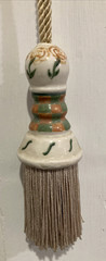 Hand Painted Ceramic Tassel -with Loop 12” Long