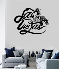 Vinyl Wall Decal Casino Design Gambling Poker Welcome Las Vegas (n1661)