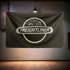 Freightliner Highway Trucks Flag Banner Wall Hang Workshop Garage Décor 3x5Ft