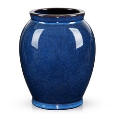 Blue Large Ceramic Vases for Flowers Navy Blue Glazed Pottery Vases Rustic Mo…
