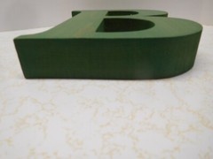 BIG B Large 8-1/2″ Wood Painted Green Letter B