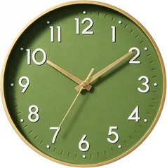 Wall Clock 12 Inch, Battery Operated Non-Ticking Modern Analog Clock Decorative