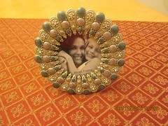 4″ x 4″ ROUND SILVER, BLUE, LAVENDER PHOTO PICTURE FRAME SEE DESCRIPTION
