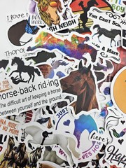 50 pcs Horse Stickers Equestrian Sport Decals DIY Crafting