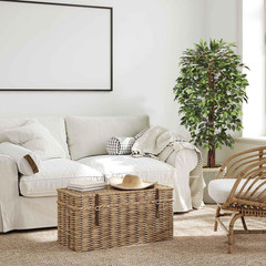 6Ft Faux Ficus Tree for Home Decor, Indoor/Outdoor Silk Plant