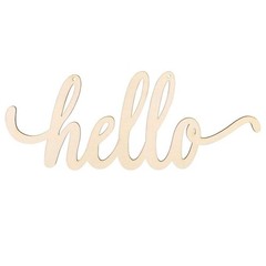 Hello Wood Sign Wall Decorative Letters Diy Words Cutout Unfinished Wooden Sign