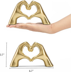 Medium Heart Hands Statues Hand Love Sculpture Cute Decorative Home Decor Orname