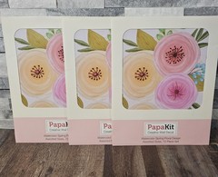 Papakit Creative Wall Decal Set Of 3, Ea 72 Watercolor Spring Floral Design NIB