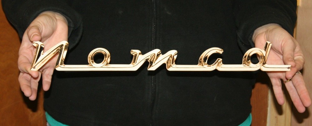 1957 Chevy NOMAD Script Flat Steel Sign